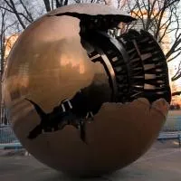 Шар пустотелый медь (198301) монтаж - сфера арт-объект ø 1000 мм. пустотелая  в Обнинске